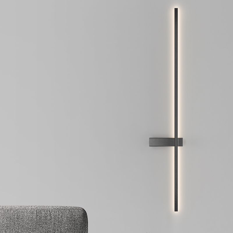 Linear Shape Metal Wall Light Modern Style 1 Light Wall Mount Light