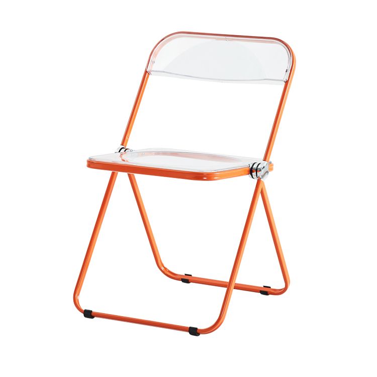 Silla moderna para interiores y exteriores, silla lateral de Metal para el hogar, silla lateral plegable con respaldo abierto para comedor