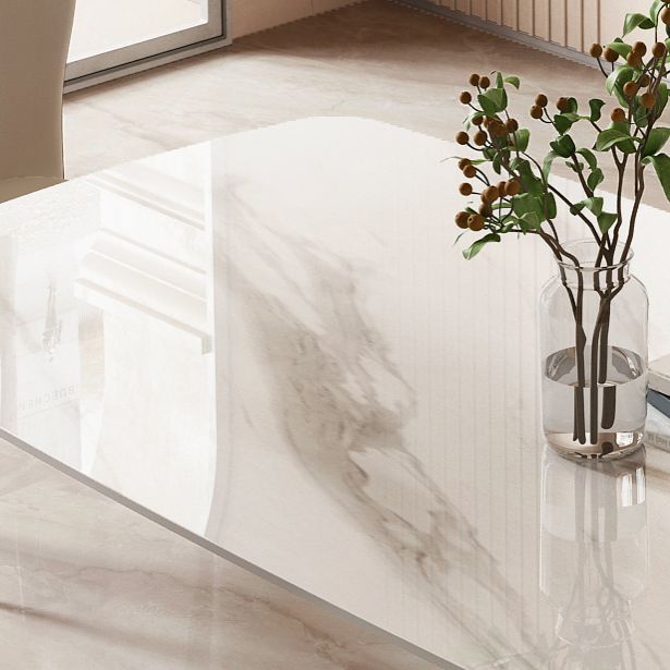 Sintered Stone Dining Table Sets 1/2/4/5/7 Pieces Modern Table Fuax Leather Chairs