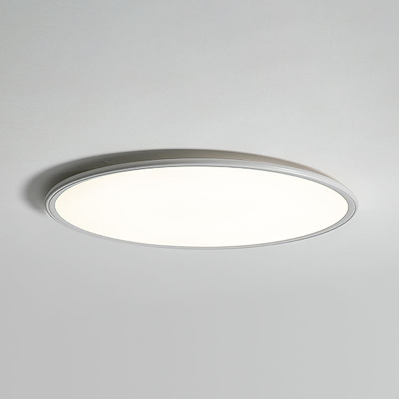 Modern Style Geometry Shape Ceiling Fixture Metal 1-Light Ceiling Mounted Light in White