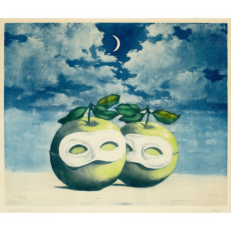 Night Scene Hesitation Waltz Mural Surrealistic Non-Woven Material Wall Art in Blue-Green