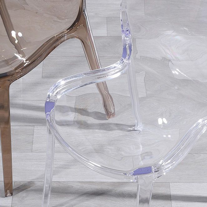 Contemporary Kitchen Dining Side Chair Plastic Stack Parsons Chair