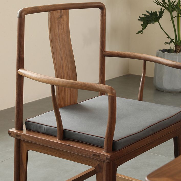 Modern Kitchen Dining Chair Solid Wood Open Back Dining Chair