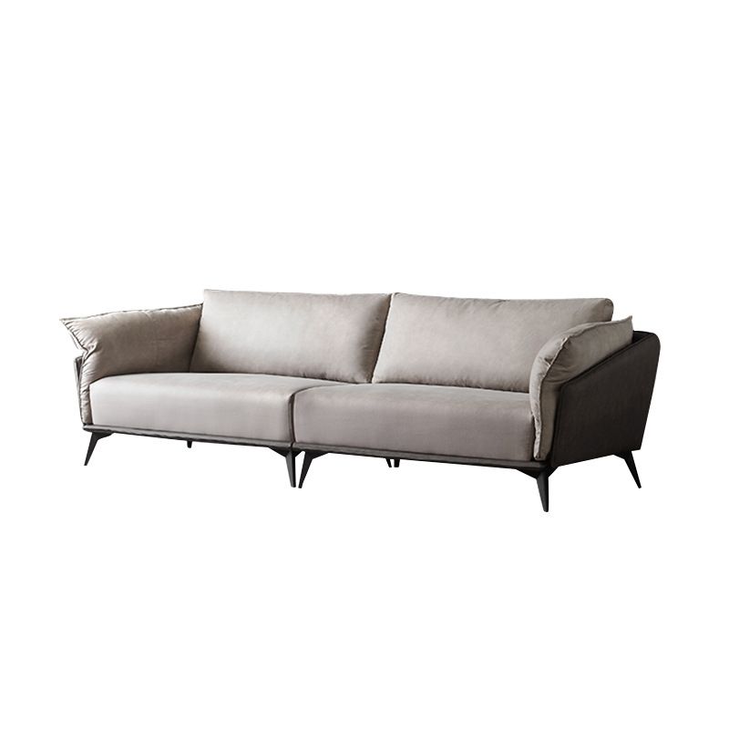 Brown 3/4-seater Loose Back Sofa Contemporary Tuxedo Arm Sofa