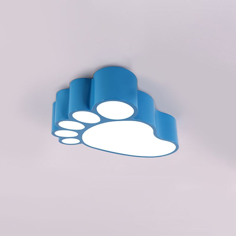 Acryl-Fußtritt-ähnliche LED-Unterputzlampe für Kinder, rot/gelb/blau, bündige Deckenleuchte für den Kindergarten