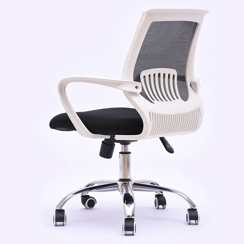 Contemporary Microfiber Adjustable Ergonomic Chair Mid-Back Conference Arm Chair