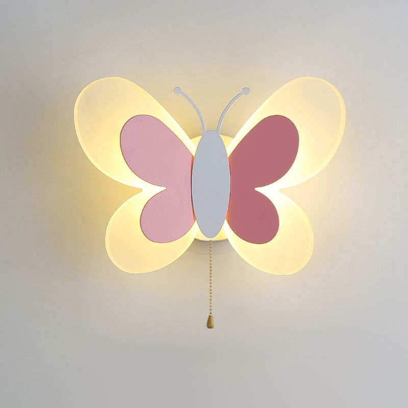 Unique Shape Metal Wall Sconce Kid Style 2 Lights Wall Mount Lighting