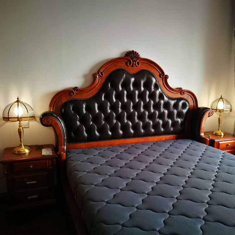 Lampada da notte in vetro ad acqua a forma di cupola Lampada da tavolo tradizionale per camera da letto a 1 lampadina con finiture smerlate in ottone