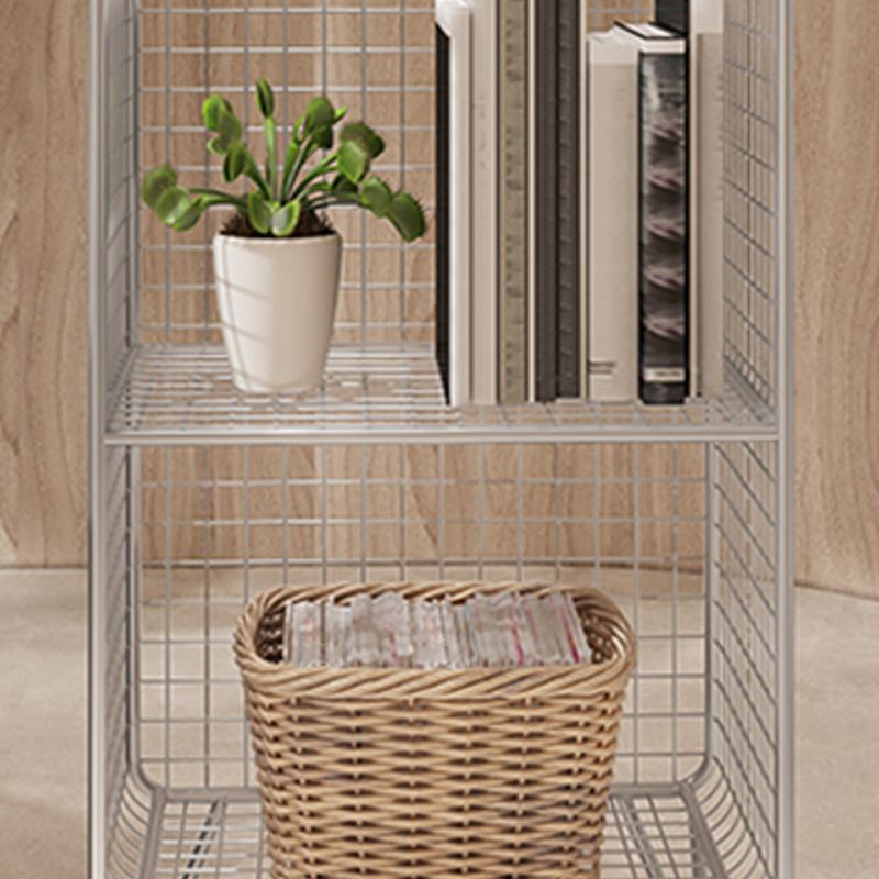 Industrial Antique Finish Shelf Bookcase Metal Etagere Bookshelf