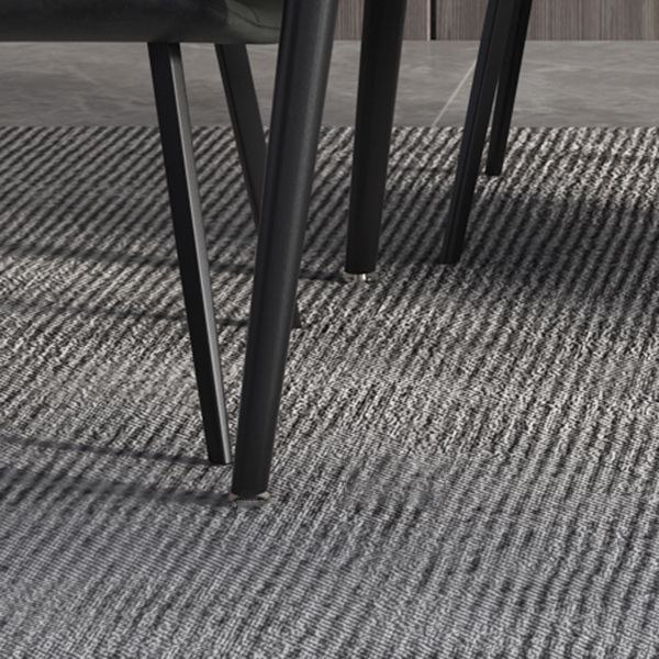 Industrial Rectangle Dining Site Table Black Tripod Base Dining Table with Stone Top