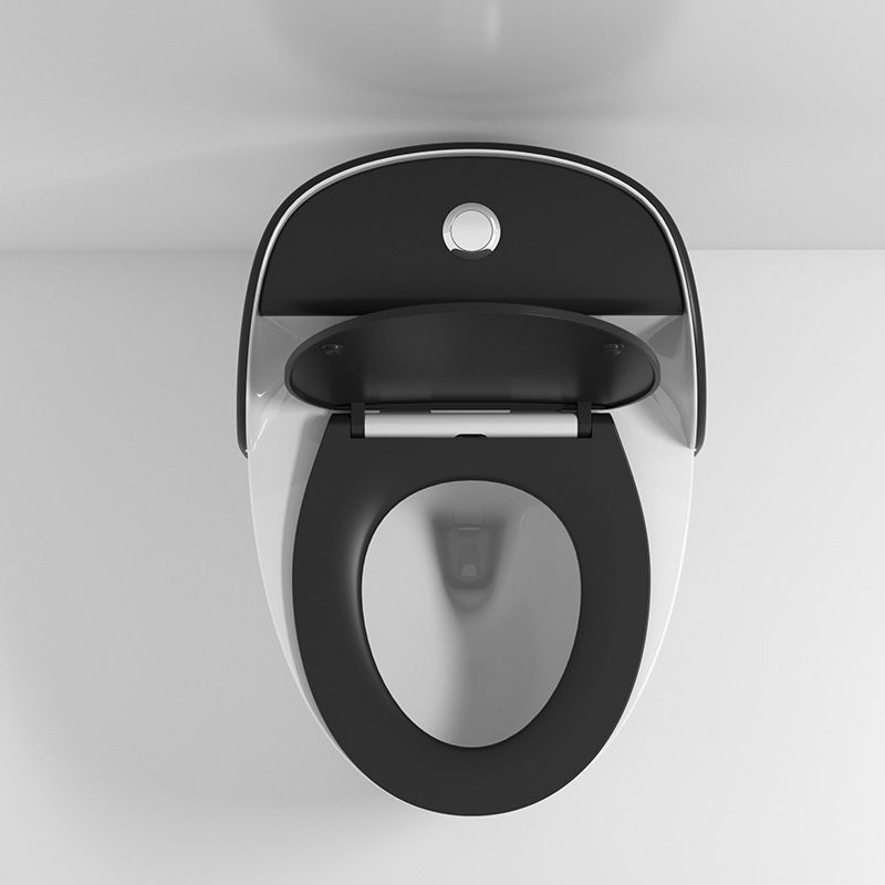 Modern Flush Toilet Ceramic Round-Front One-Piece Toilet with Slow Close Seat