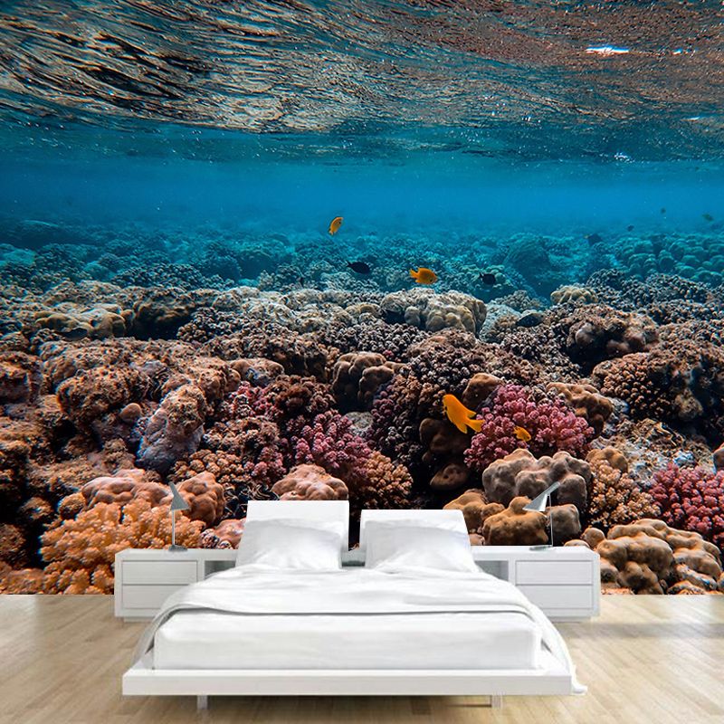 Undersea Mural Horizontal Photography Decorative Environment Friendly for Home Decor