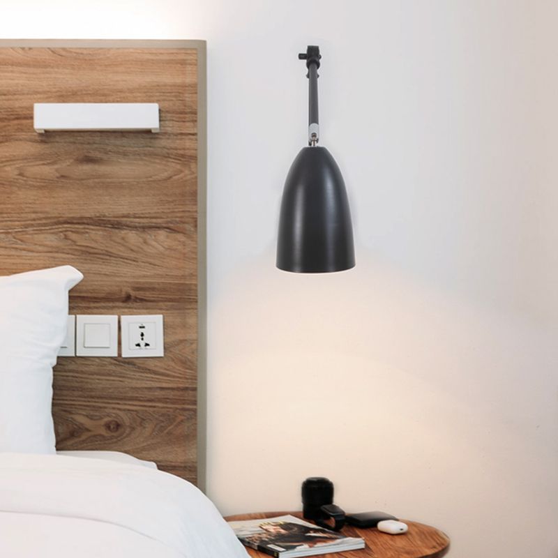 Metal Shade Wall Light Nordic Single Light Adjustable Wall Sconce for Living Room
