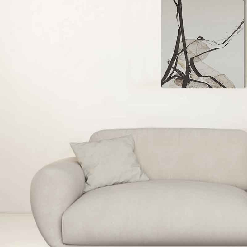 Square Arm Loose Back Sofa 39"W Modern Sofa  for Living Room
