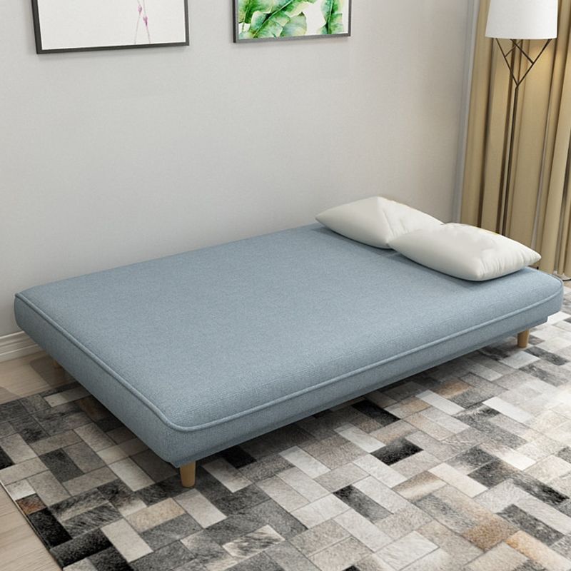 19.68" W Armless Settee  with Cotton Blend  Convertible Sleeper Sofa for Living Room