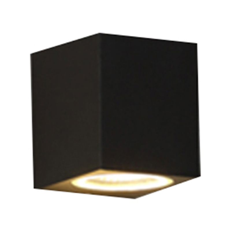 Modernism Wall Sconce Black Outdoor Sconce Light Fixture for Courtyard