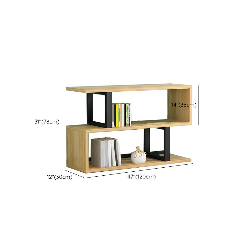 Scandinavian Wood Open Back Shelf Bookcase with Shelves for Home Office
