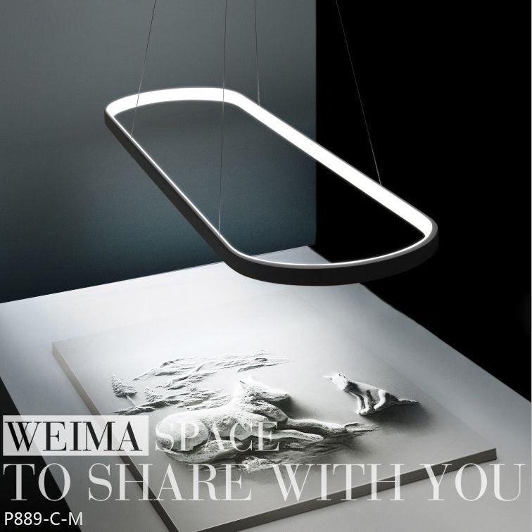 Oval Island Pendant Lights Ultra-Contemporary Acrylic Island Pendant Lights for Restaurant