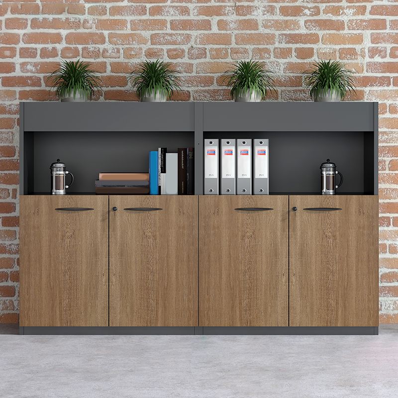 Modern Lateral File Cabinet Wood Filing Cabinet with Locking Storage