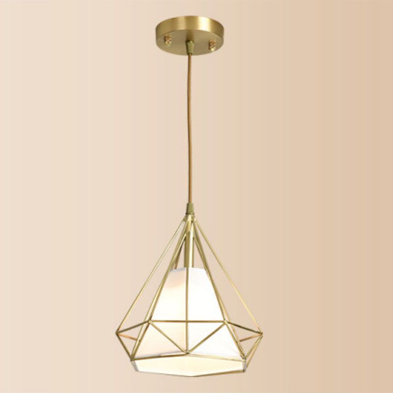 3-licht hangende verlichtingsarmaturen met kooischaduw, Noordse eenvoudige stijl cluster hanglamp voor binnen