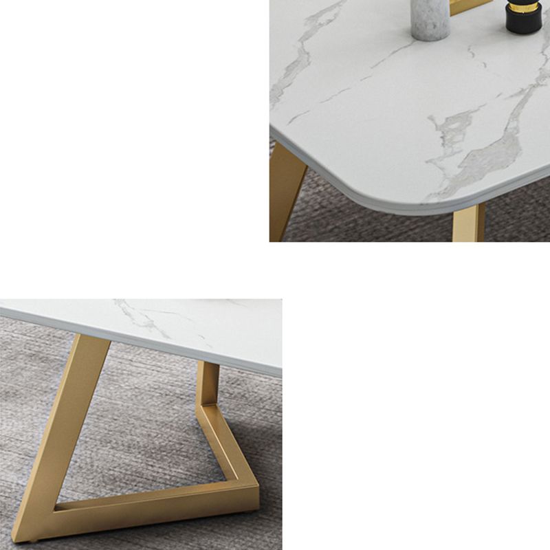Luxurious Rectangular Slate Top Coffee Cocktail Table - 17.7" H