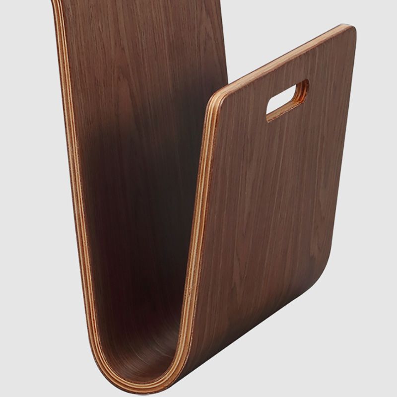 15.7" Tall Wood Bedroom Free-Form Coffee Table with Storage Shelf