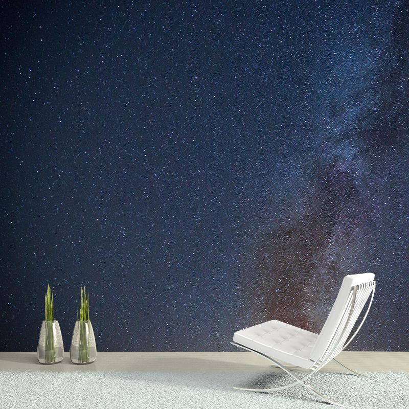 Contemporary Universe Mural Wallpaper Mildew Resistant for Sleeping Room Decor