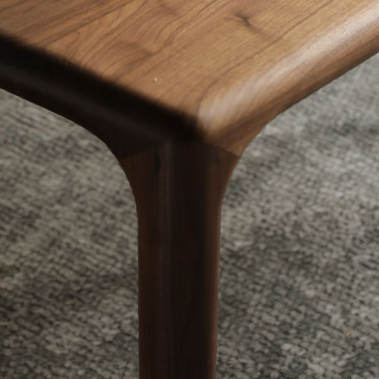 Industrial Dining Table Rectangular Table with Wooden Legs for Home Use