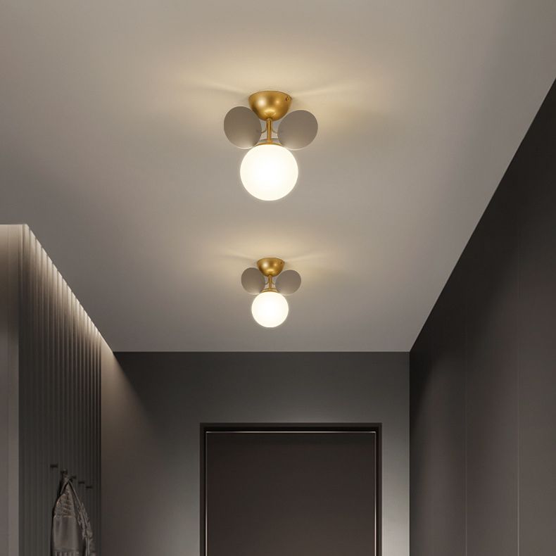 Glass Flush Mount Sputnik Light Contemporary Semi Flush for Living Room