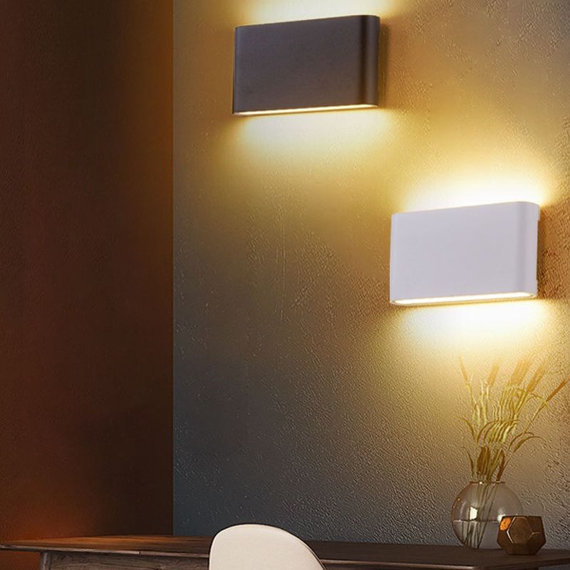 LED Wall Lamp Modern Simple Wall Mount Lamp with Glass Shade for Bedroom