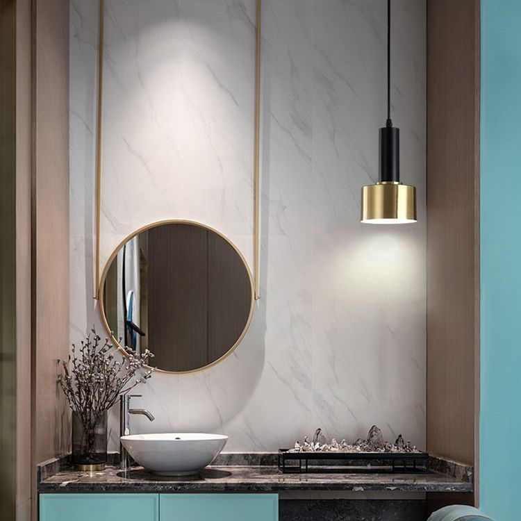 1-Licht-Metallzylinder Anhänger Licht moderner Stil Down Lighting für Esszimmer