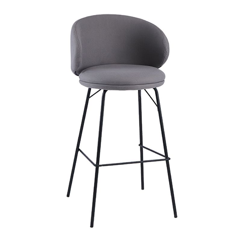 Modern Style Upholstered Counter Stool Low Back Bar Stool for Living Room