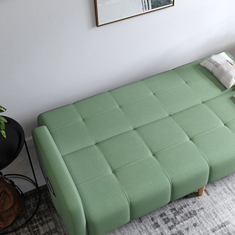 29.92" High Linen Sofa Stain Convertible Sofa with Biscuit Back