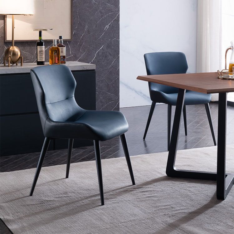 Sillas de comedor de cocina con brazo trasero de silla de metal de estilo moderno