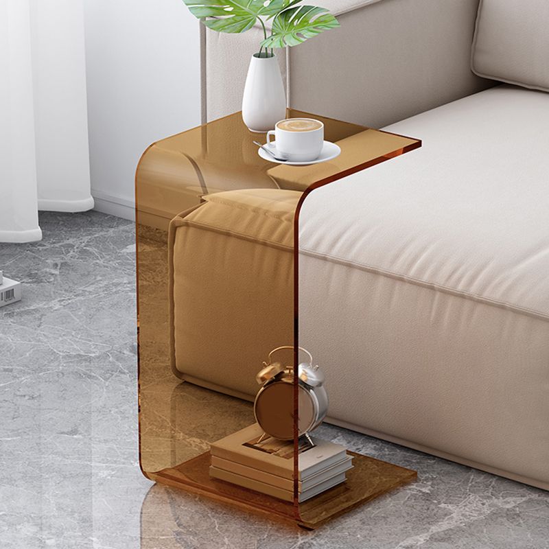 C-Shape Sofa Side Accent Table Plastic Contemporary Side Table