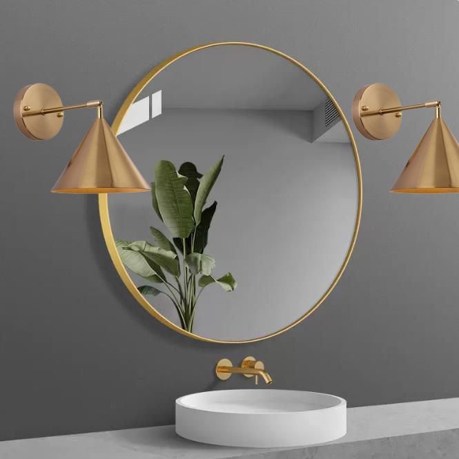 Modern Gold Vanity Lighting Metal Wall Light Fixture for Bathroom