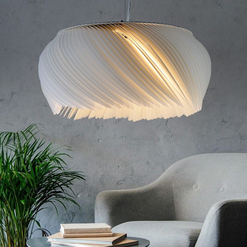 Lampe suspendue en forme de tambour minimaliste acrylique 1 lumière du salon