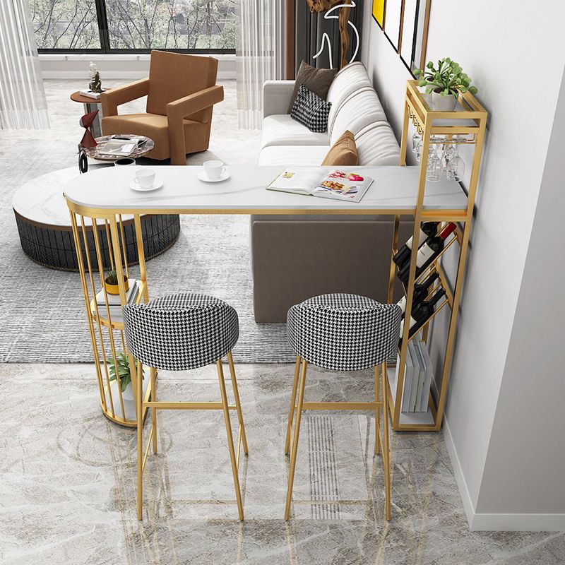 Bucket Bar Stools Metal Low Back Dining Stools with Metal Base