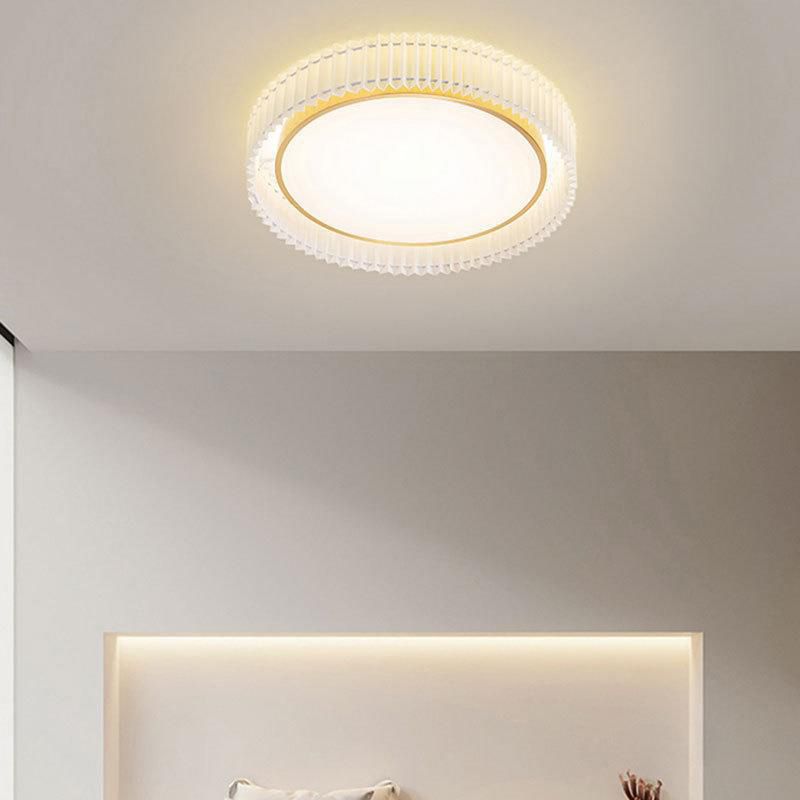 Single Golden Modern Flush Mount Lighting Unique LED Ceiling Light for Bedroom