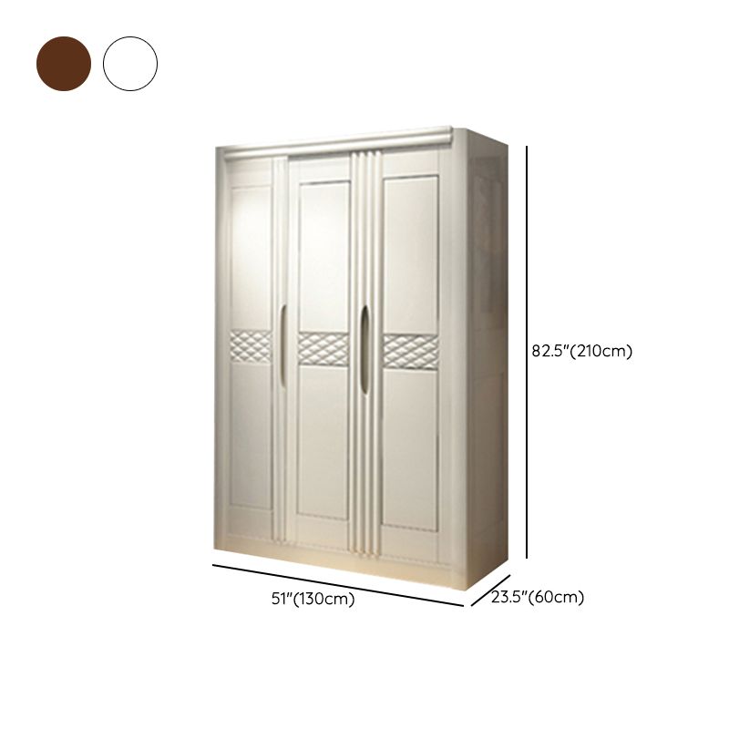 French Country Style Ward Armoire Wooden Wardrobe for Bedroom