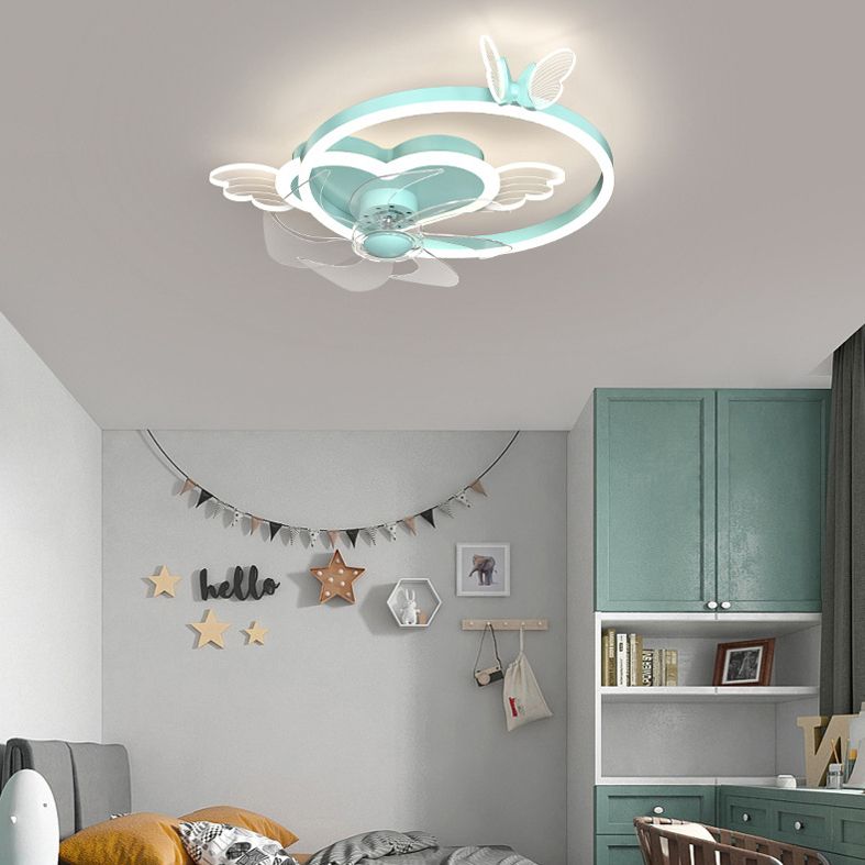 Télécommande coeur en forme de coeur en forme de la lampe à fans de lampe à la lampe à la lampe à la lampe à lampe à lampe à lampe à chasse à lame