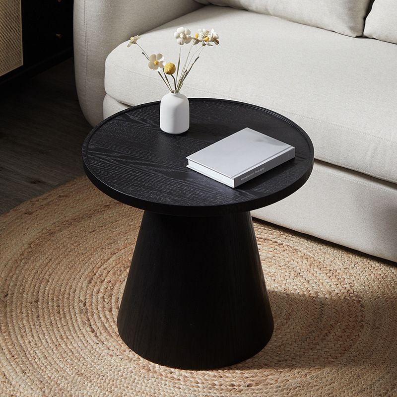 French Country Style Round Old Solid Wood Table with Pedestal Base Coffee Table