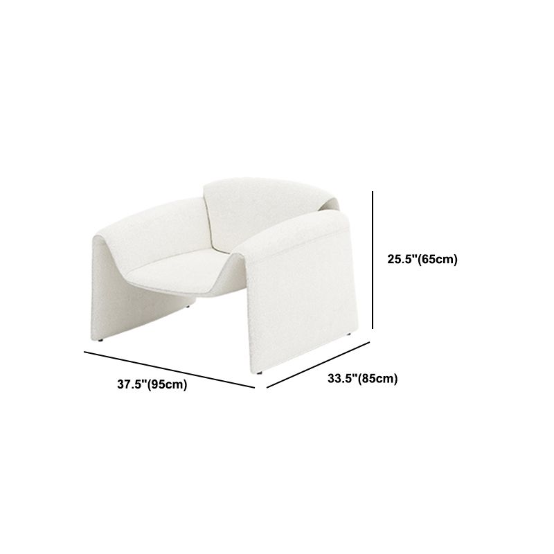 32.38" D Wool Sofa Modernism Pillow Top Arm Seating in White