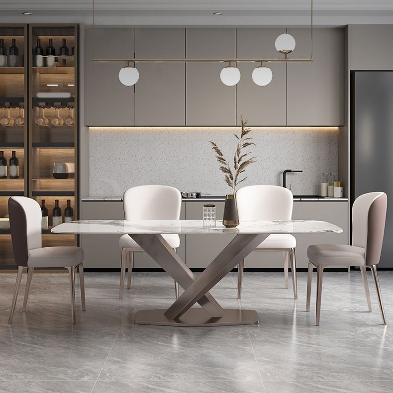 Contemporary Rectangle Table Set 1/4/5/6/7 Pieces Dining Set for Kitchen