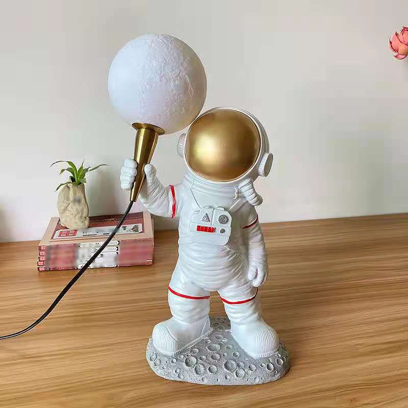 Estilo moderno Astronaut Shape Night Table Lamp Resin 1 Light Table Light