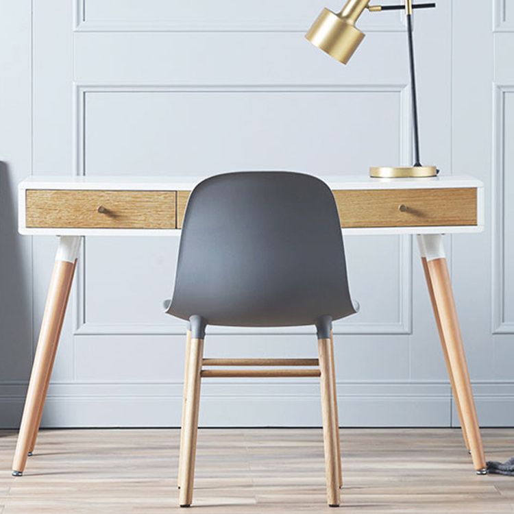 Sillas de estilo moderno, sillas sin brazos con patas de madera para cocina