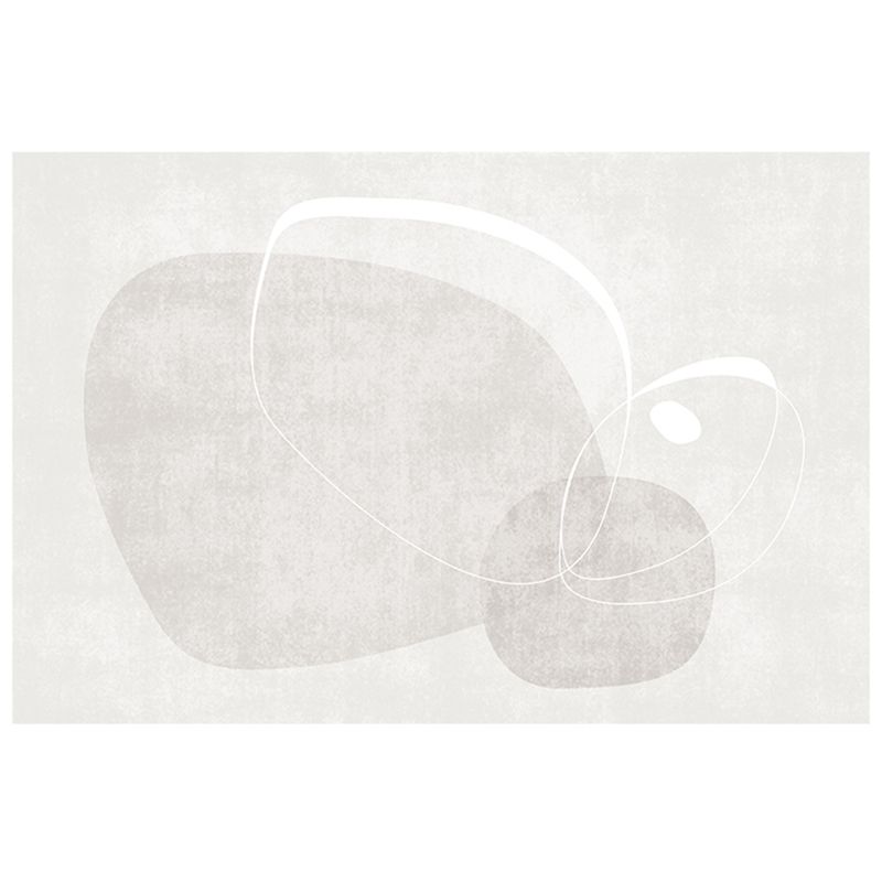 Apricot Tone Modern Indoor Rug Polyester Abstractic Print Carpet Easy Care Rug for Home Decoration