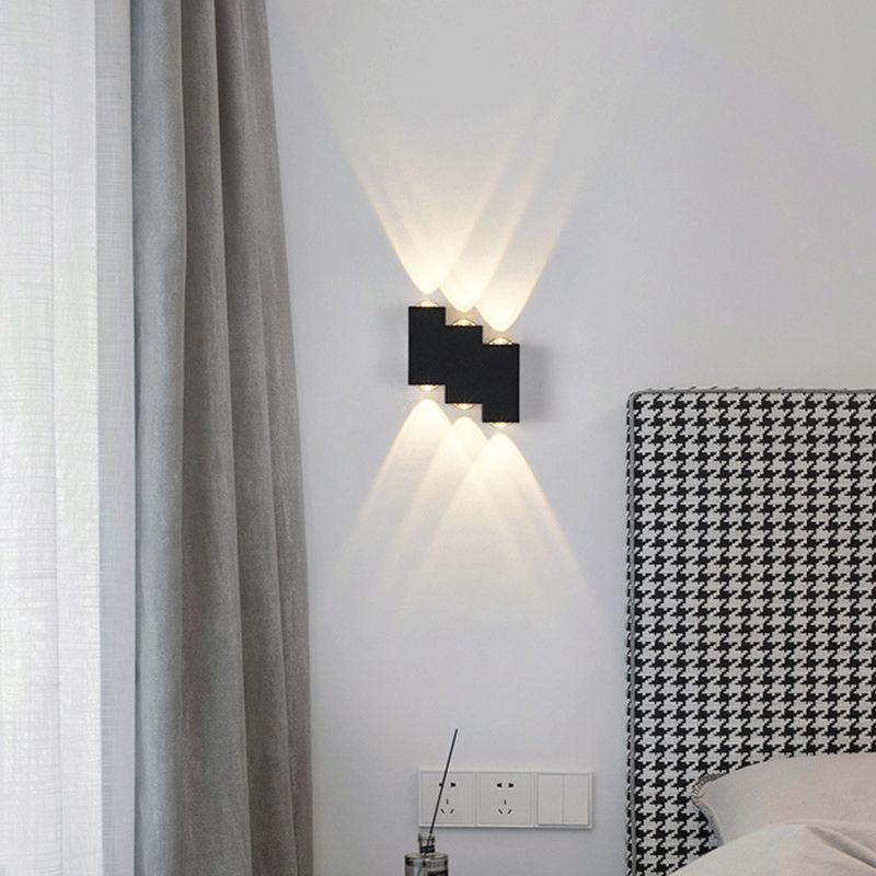 Luces de pared de pliegues de múltiples luces de múltiples luces de estilo de metal de estilo contemporáneo.