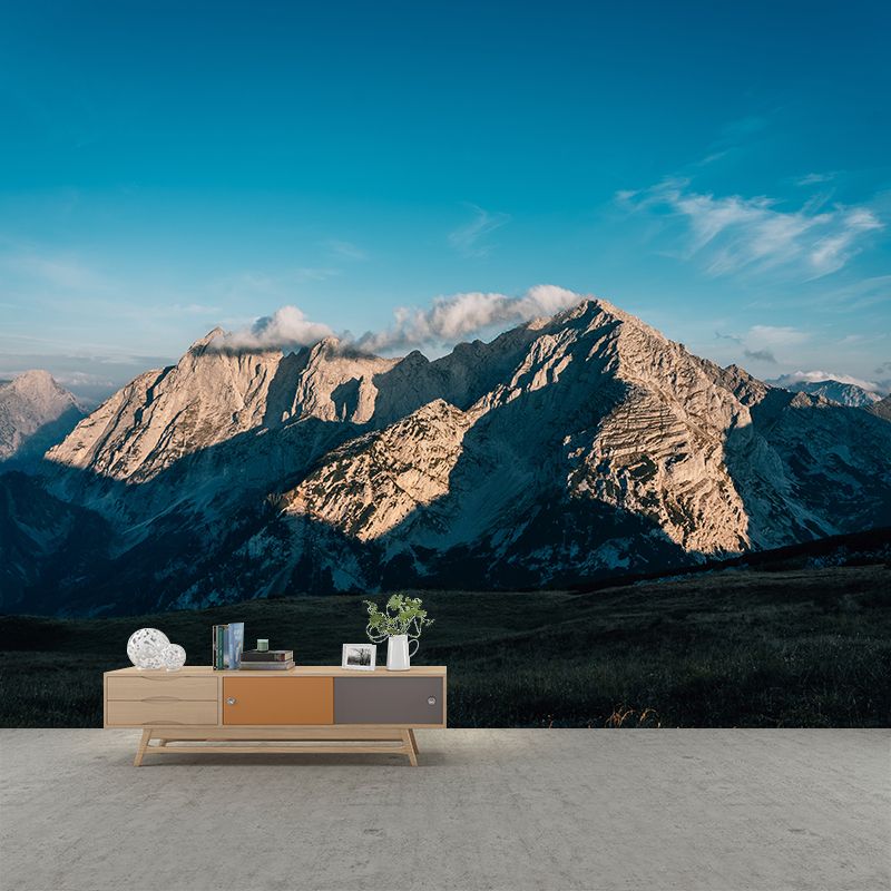 Modern Style Mountain Mural Wallpaper Moisture Resistant Bedroom Wall Art