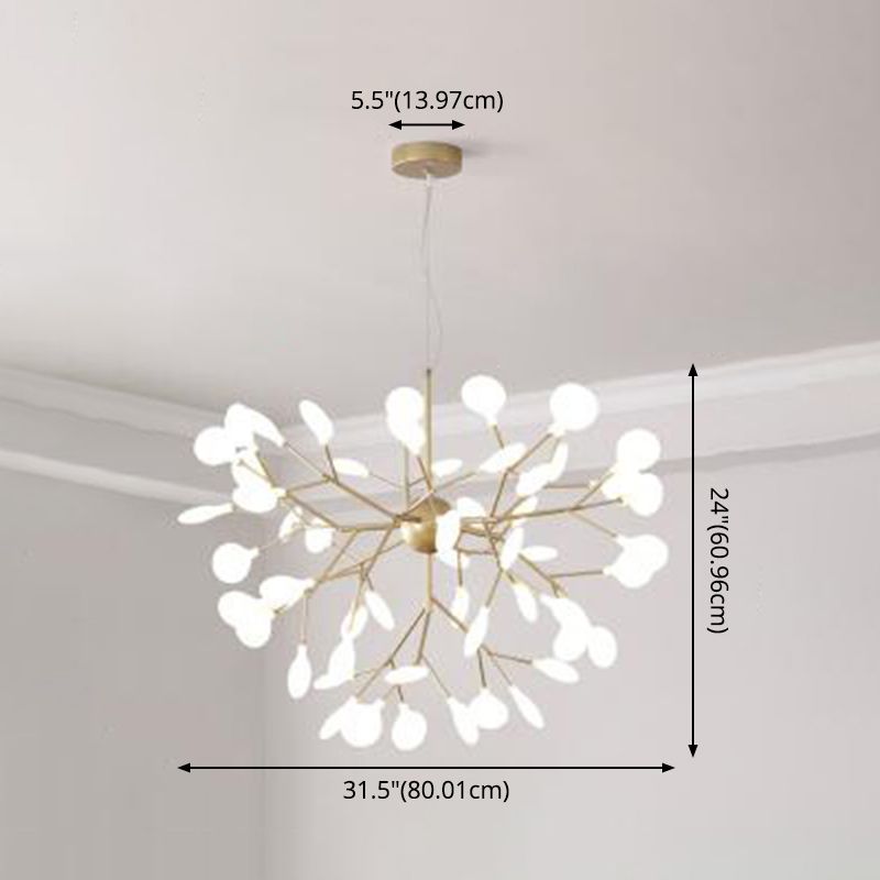 Modern Firefly Style Lampadellier leggero glassata glassata Acrilico Soggiorno Sallo Affatta lampada